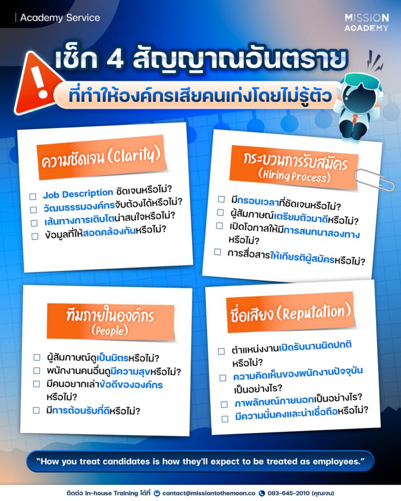 เช็ก 4 สัญญาณอันตราย ที่ทำให้องค์กรเสียคนเก่งโดยไม่รู้ตัว